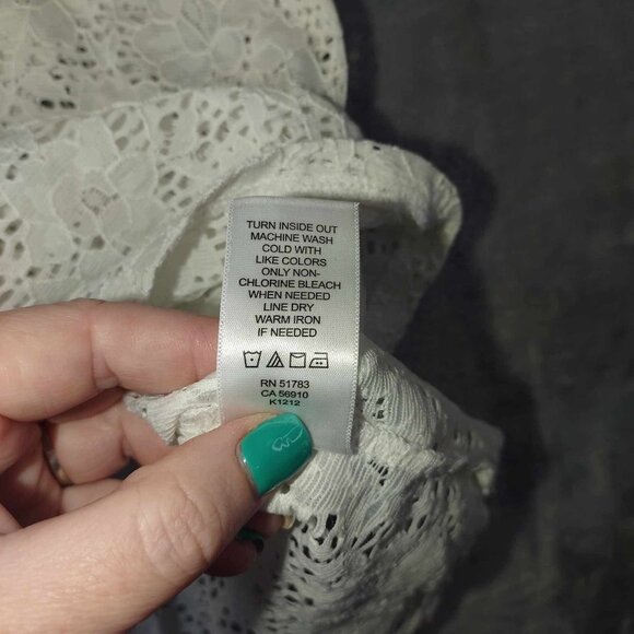 Maurices Women's XXL White Boho Lacy Conquette Preppy Babydoll Fairy Tank Top - Picture 8 of 9